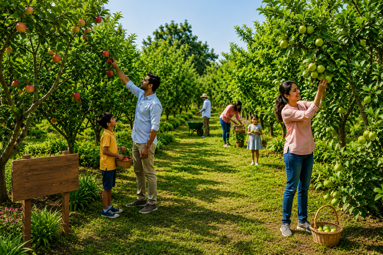 Fruit orchard at Pinnacle Farms managed farmland