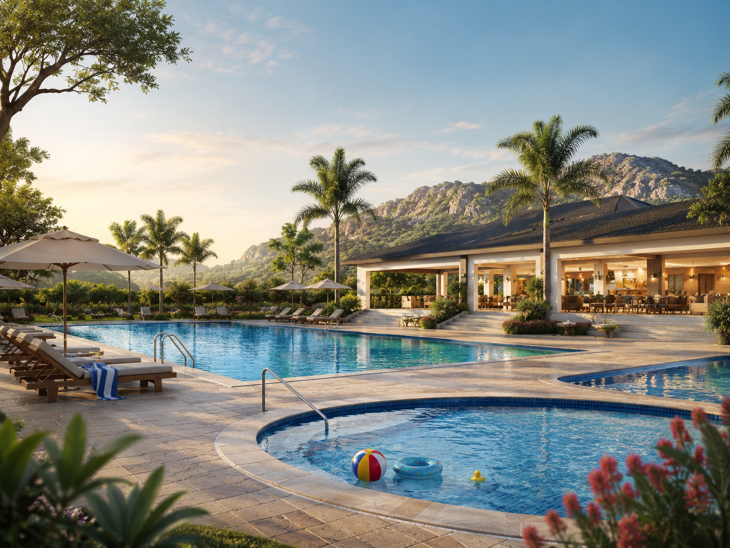 Swimming Pool at Pinnacle Farms farmland near Nandi Hills